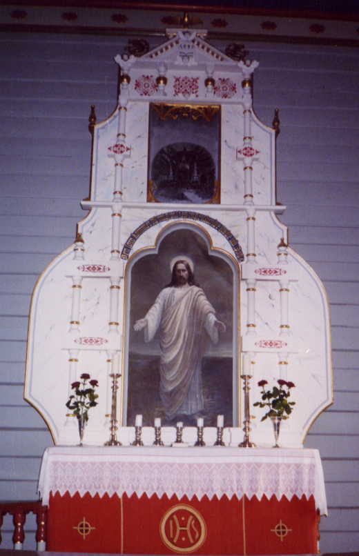 The altar in the Syvde church